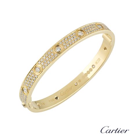 love bracelet with diamonds|cartier love bracelet full diamond.